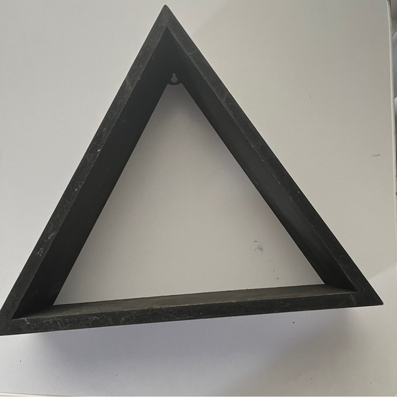 Wooden Black Shelf Triangular Wall Decor Art - Picture 2 of 5